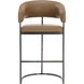 Marris 42 inch Gunmetal / Milliken Cognac Barstool